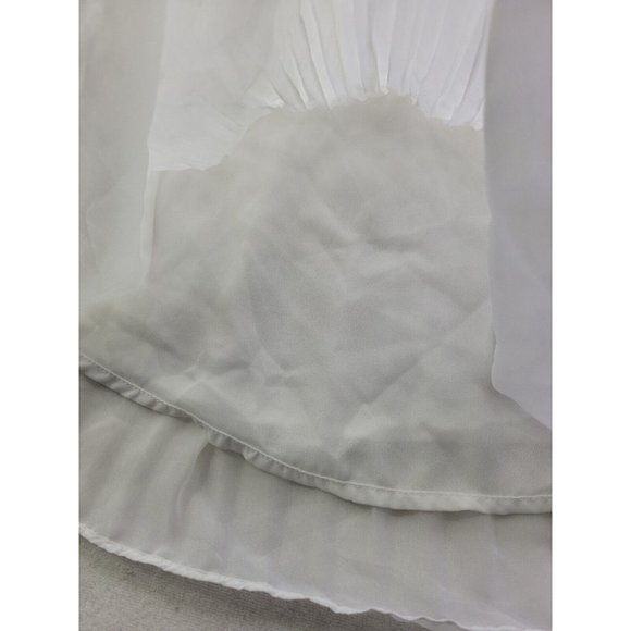 Ramy Brook Women's S White Lined Pleated Ruffle Tank Top Cropped READ - Picture 7 of 11